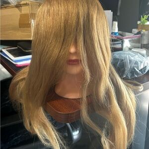 Natural Brown Hair Mannequin Head